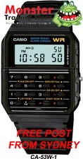 CASIO WATCH CALCULATOR VINTAGE RETRO 80's CA-53W-1Z CA53 CA-53 AUSSIE SELLER picture
