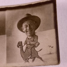 Antique Panoramic Strip Photos Caricatures Souvenir Cartoon Bodies RARE unique picture