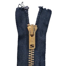 Vtg 1940/50s TALON USA Brass Metal Zipper 19.5