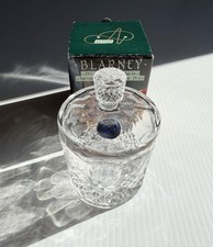 Vintage Blarney 24% Lead Crystal Covered Jam Jar/ Candy Dish Made In Yugoslavia picture