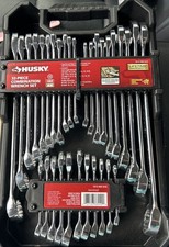 Husky SAE and Metric Combination Wrench Set with Tray (32-Piece) picture