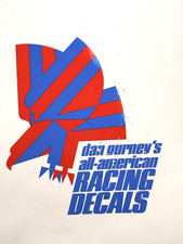 Vintage 1970 Dan Gurney’s All American Racing Decals Book 33 Stickers Stuck picture