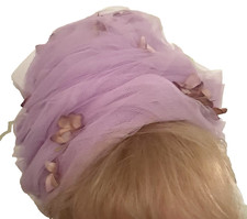 Vintage 1950s/1960s Lavender Tulle Fascinator with Hat Box picture