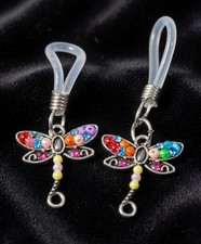 Dragonfly Non Piercing Nipple Rings Adjustable Fake Nipple Jewelry Stainless Ste picture