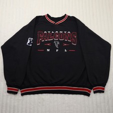 Vintage Lee Sport Atlanta falcons NFL Crewneck Sweatshirt Black Red Size XL picture