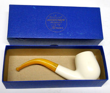 Vintage Genuine Meerschaum by Pioneer Tobacco Pipe, UNSMOKED WITH BOX picture