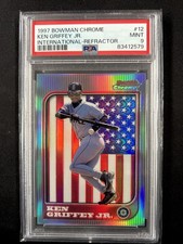 Ken Griffey Jr. 1997 Bowman Chrome International Refractor PSA 9 Low Pop. picture
