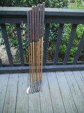 7 Club Set Antique Hickory Wood Shaft Louisville Precision Irons Players picture