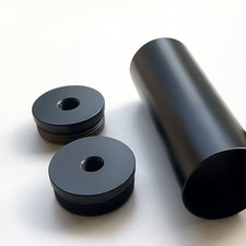 Thread Tube+End Caps–12x1.25 in. Black,Not Suppressor/Silencer picture