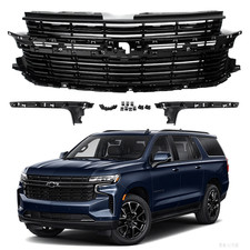Gloss Black Front Bumper Grille Grill Fit For Chevrolet Tahoe Suburban 2021-2024 picture