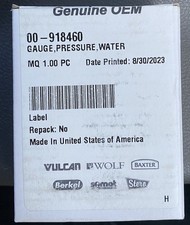 Hobart Gauge,Pressure,Water 00-918460 - + Geniune OEM picture