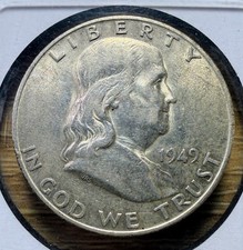 1949-D Franklin Half Dollar - Actual Coin Shown -  - 90% Silver INV#251 picture