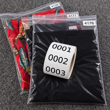1000 Inventory SKU Labels for Clothing Resellers Consecutive or Custom Numbers picture