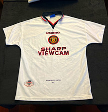 Vintage 1996-97 Manchester United Umbro Away Shirt Sharp Viewcam Size M picture