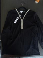 Chico's Size 3 US XLBlack Travel Knit Tunic Top Metallic Trim Resort Career Chic picture