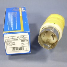 Leviton 6361CR Yellow Corrosion Resistant Marine Plug Twist Locking Non-Nema 50A picture