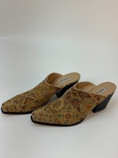 Vintage 2002 Matisse Tapestry Mules Women's 11M Made in Brazil Leather picture