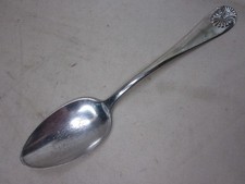 1 antique 800 silver R.F. POLACK tablepoon large spoon dining scallop detail picture