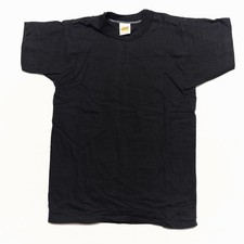 Vintage Russell Athletic Youth S Black T-Shirts Lot of 5 Made in USA NOS picture