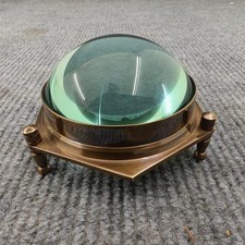 Antique-Style Brass Dome Magnifying Glass Nautical Desk Decorative Handmade Gift picture