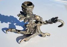 Antique MERIDEN Candle Holder Candlestick Claw Foot Base Quadruple Plate picture