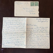 1919 W. VIRGINIA WWI COVER & LETTER 77th OR FIRST DIVISION K BATTERY CAMP TAYLOR picture