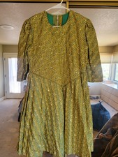 ANTIQUE DRESS INDIA OOAK HAND EMBROIDERED Heavy Weight Textile picture