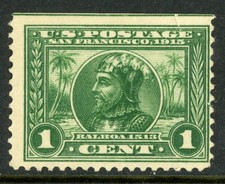 USA 1913 Panama Pacific Expo 1¢ Green Sc 397 Perf 12 MNH J231 picture