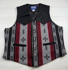 Vtg Pendleton Vest High Grade Western Wear Navajo Aztec Geometric USA Made 46 XL picture