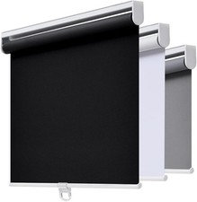 Blackout Cordless Roller Shade Thermal Insulated Window Blinds For Bedroom picture