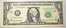 2003-A $1 FRN 2-DIGIT ULTRA LOW SERIAL NUMBER 00000046 ~ CRISP UNCIRCULATED picture