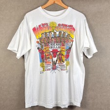 Vintage 1993 Chicago Bulls 3-Time World Champs Salem T Shirt XL NBA Basketball picture