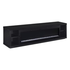 Coaster Deiter 79-inch Engineered Wood TV Stand Fireplace in Black picture