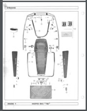 1972 Moto-Ski SNOWMOBILE Parts Manual Catalog book 40 pages picture