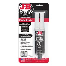 JB Weld Plastic Weld Quick Setting Epoxy Syringe Bonder Repair Glue Black picture