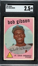 1959 Topps Bob Gibson High # SP Rookie #514 SGC 2.5 HOF (RC) picture