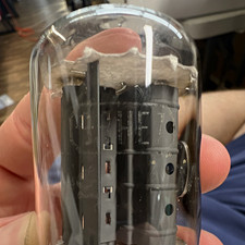 Vintage Electronic Glass Vacuum Tube Multi-Pin Tube with 12-Pin Base 38HE7 picture