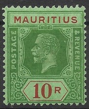 British Commonwealth Mauritius 1924 KGV 10R Mint Never Hinged picture