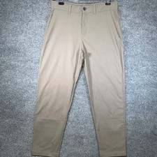 Lululemon Commission Slim Fit Pant Mens 33x30 Tan Chino ABC Tech Trousers picture