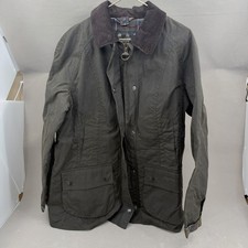 Barbour Beadnell Wax Cotton Jacket Olive LWX06680L7112 Women's 8 US - NWOT picture