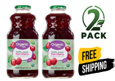 Great Value Organic 100% Tart Cherry Juice, 32 fl oz, Pack of 2 picture