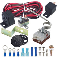 ADJUSTABLE ELECTRIC RADIATOR FAN THERMOSTAT CONTROLLER RELAY WIRE HARNESS SWITCH picture