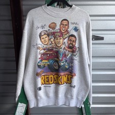 Vtg 1994 Xplosion Washington Redskins Caricature Players NFL Sweatshirt Men’s XL picture