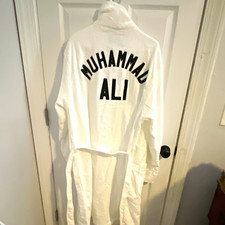 NWT Ebbets Field Muhammad Ali Men's White Terry Cotton Belted Robe XL never worn picture
