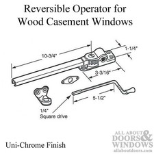 Non-Handed Wood Casement Operator 10-3/4