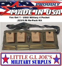 .223 Repack Kit Bandoleer 5.56 Stripper Clips 4 Pocket Bandolier Re-Pack Kit LN picture