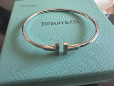 NEW. Rose GoldTlfannyCoTWire Diamond Bracelet Size Medium picture