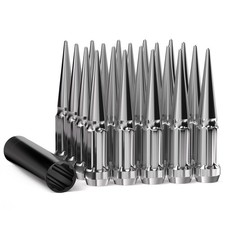 20pcs 1/2-20 Spike Lug Nuts Chrome, 1/2 x 20 Locking 1/2