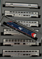 KATO 101789 1766053 N Amtrak Superliner 6 Car Set W ALC-42 LOCO 10-1789 176-6053 picture