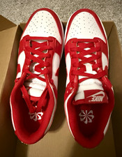 Nike Women’s Size 8 Red/White Colorblock Low Top Lace-Up Sneakers DD1873 Rubber picture
